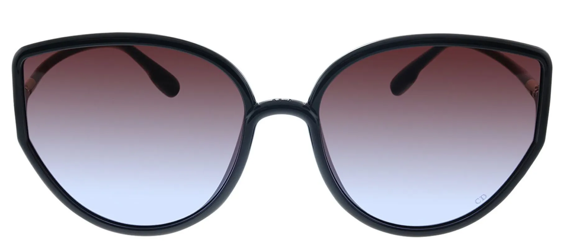 Dior CD SOSTELLAIRE4 807/YB Cat-Eye Plastic Black Sunglasses with Red Gradient Lens sold by Gaffos