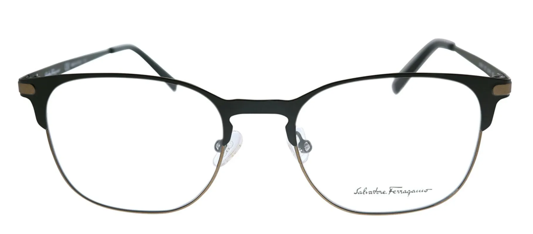 Salvatore Ferragamo SF 2191 327 Square Metal Green Eyeglasses with Demo Lens sold by Gaffos