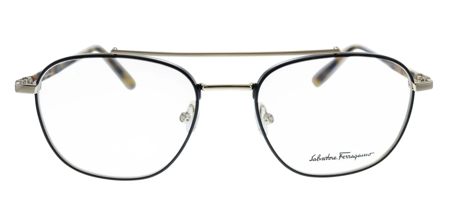 Salvatore Ferragamo SF 2183 733 Aviator Metal Black Eyeglasses with Demo Lens sold by Gaffos