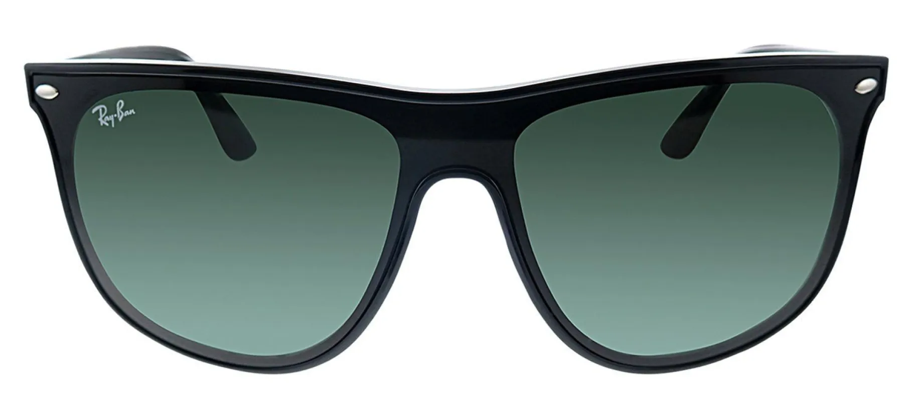 Ray-Ban BLAZE BOYFRIEND RB 4447N 601/71 Square Plastic Black Sunglasses with Green Lens sold by Gaffos