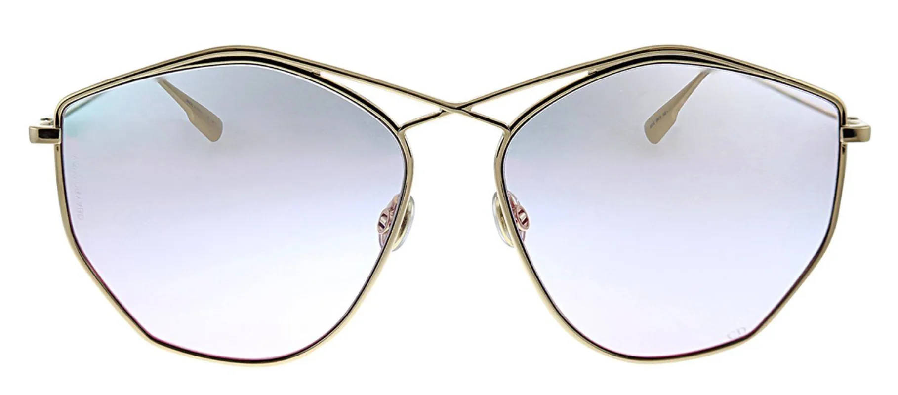 Dior CD Stellaire4 000 TE Geometric Metal Gold Sunglasses with Purple Gradient Lens sold by Gaffos