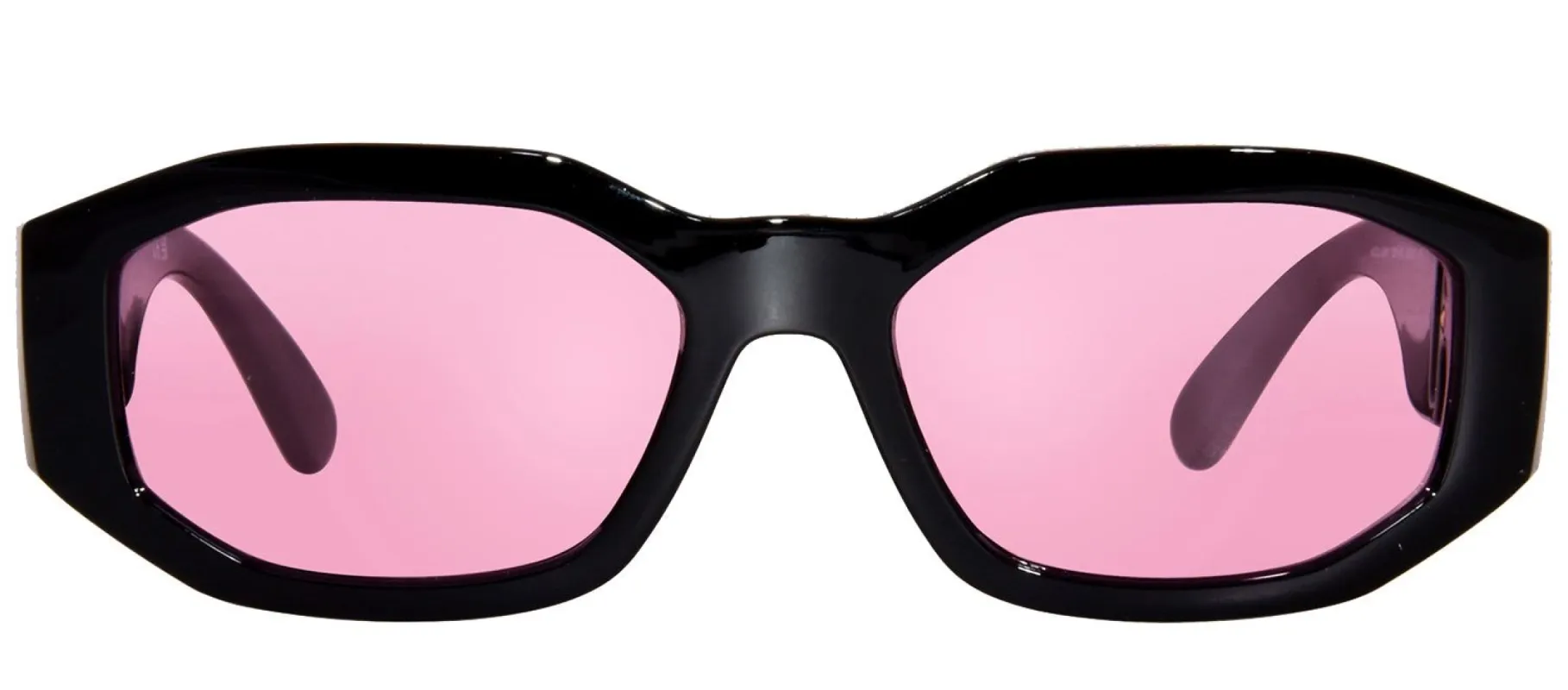 Versace VE 4361 GB1/84 Geometric Plastic Black Sunglasses with Pink Lens sold by Gaffos