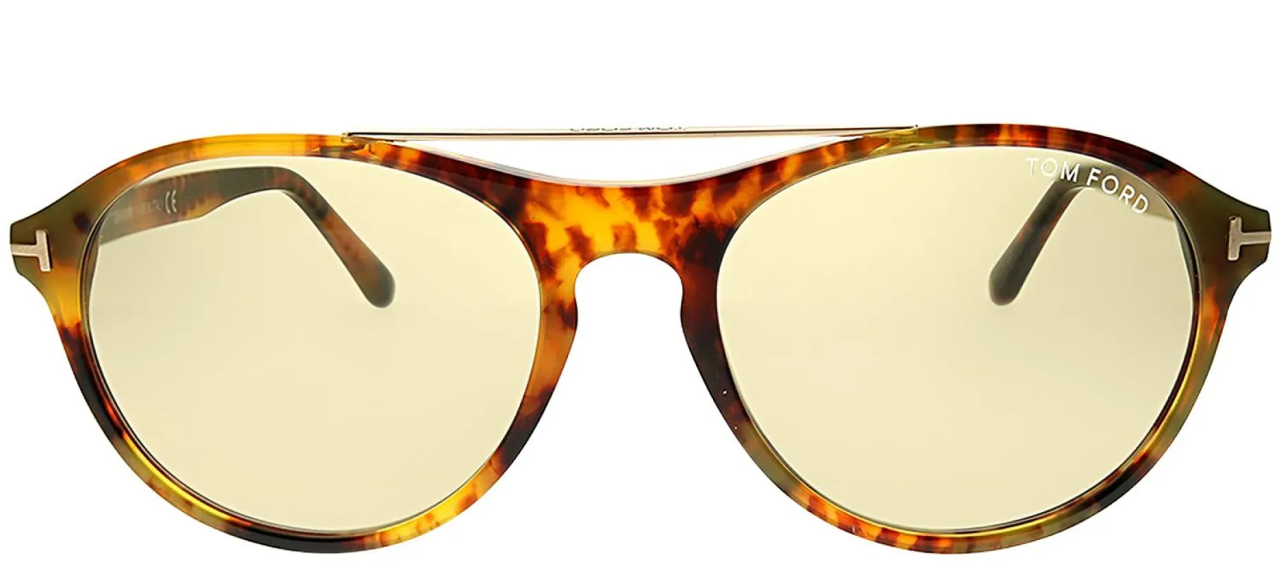 Tom Ford FT 0556 55E Round Plastic Tortoise/ Havana Sunglasses with Brown Lens sold by Gaffos