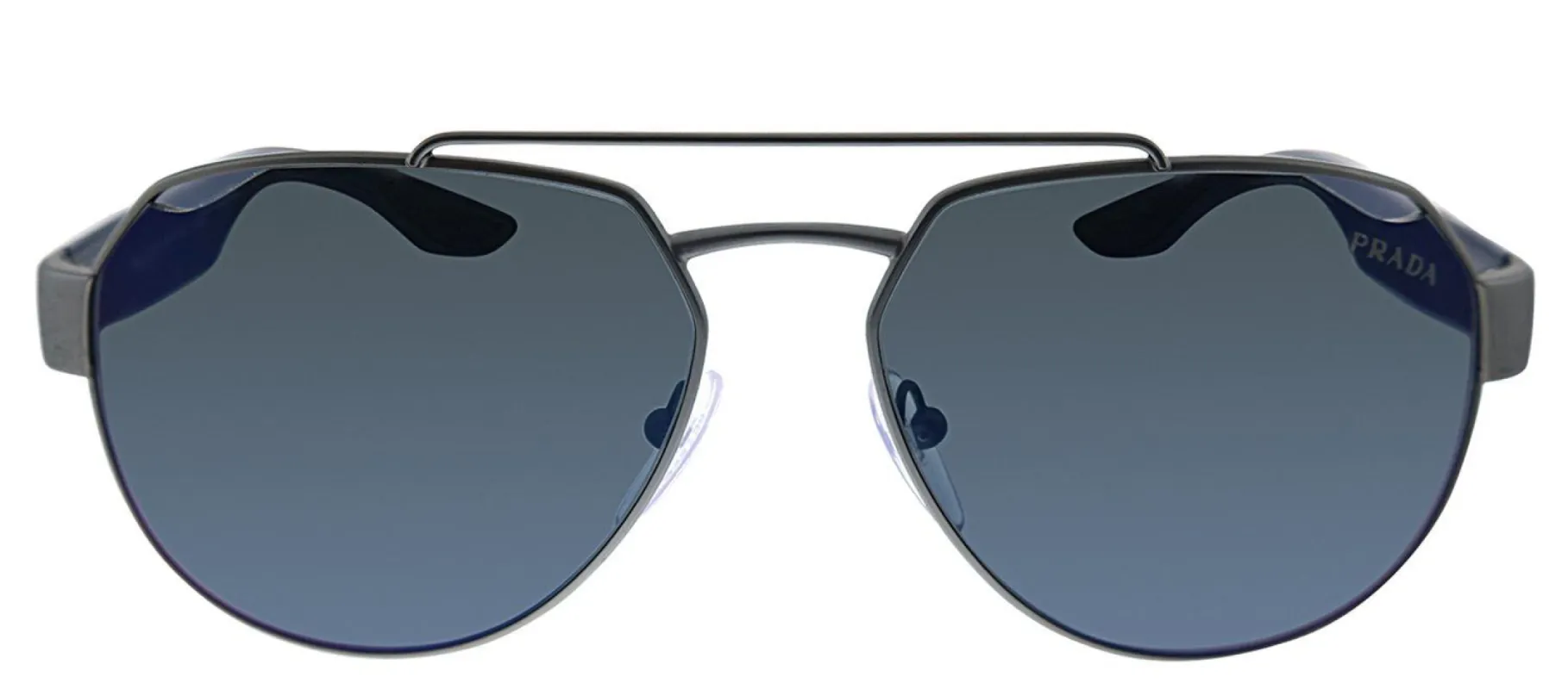 Prada Linea Rossa PS 57US DG1387 Pilot Metal Gunmetal Sunglasses with Blue Gradient Lens sold by Gaffos