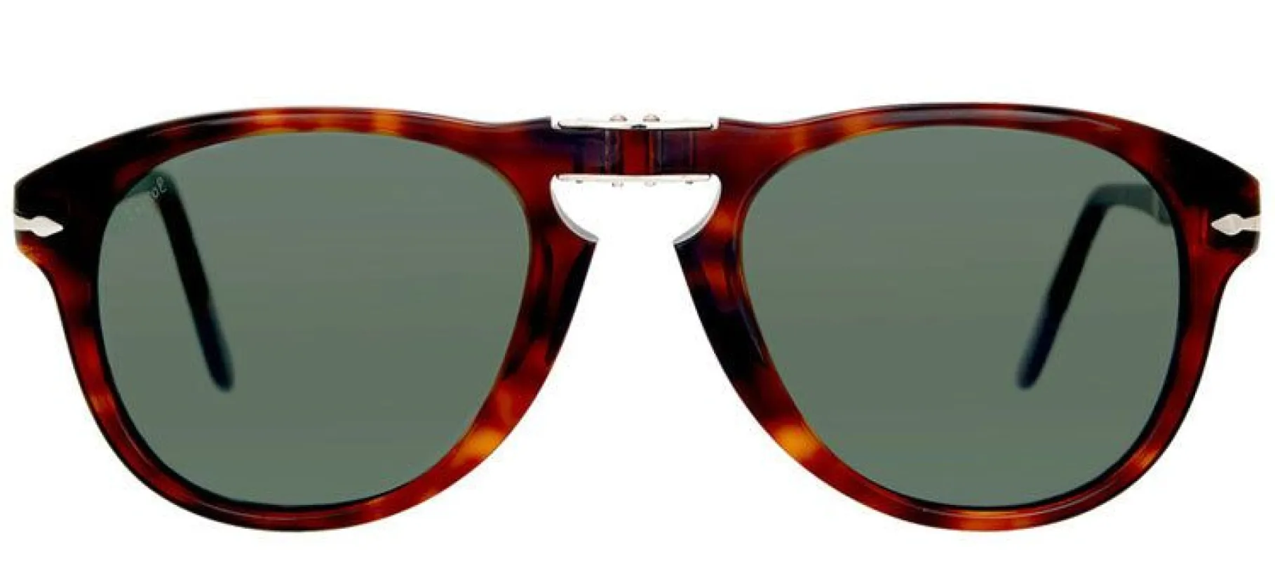 Persol PO 714 24/31 Round Plastic Tortoise/ Havana Sunglasses with Green Lens sold by Gaffos