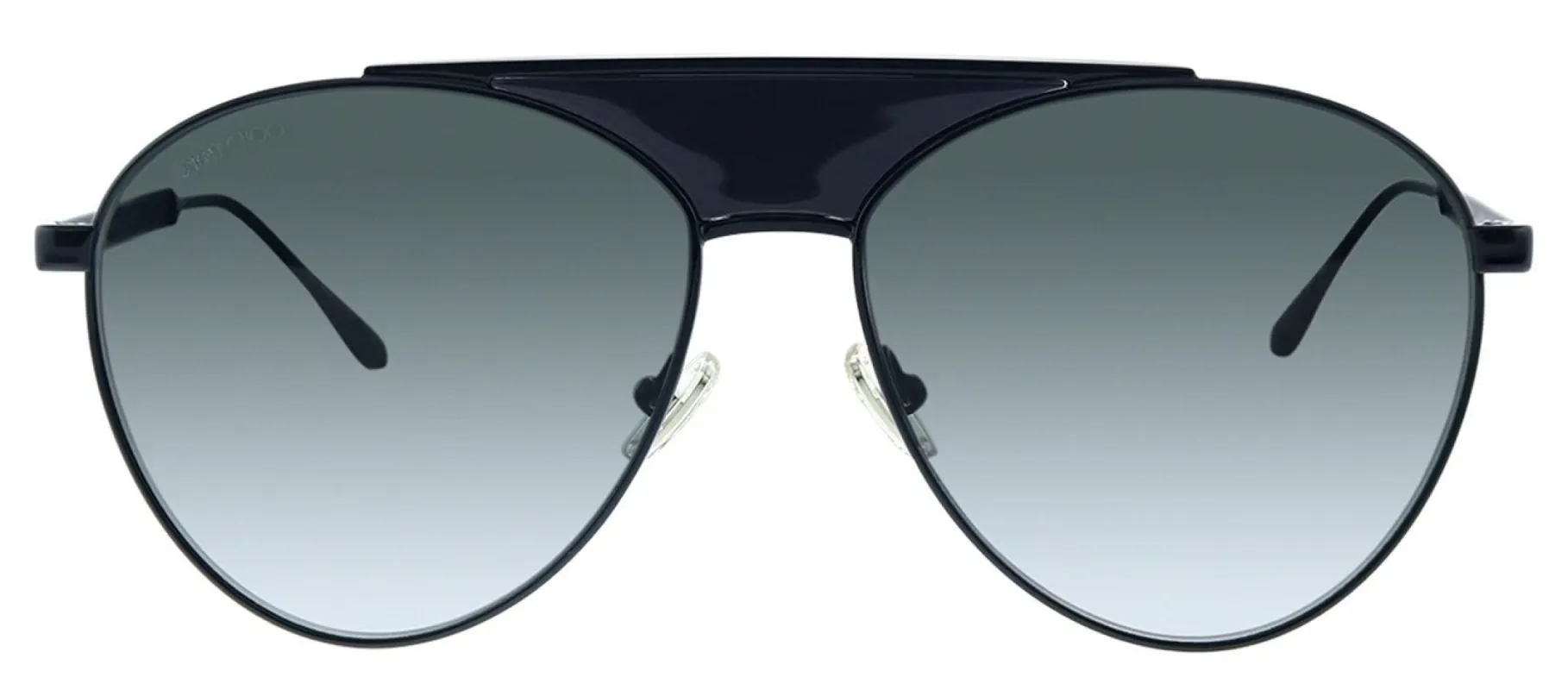 Jimmy Choo JC Ave 807 9O Aviator Metal Black Sunglasses with Grey Lens sold by Gaffos