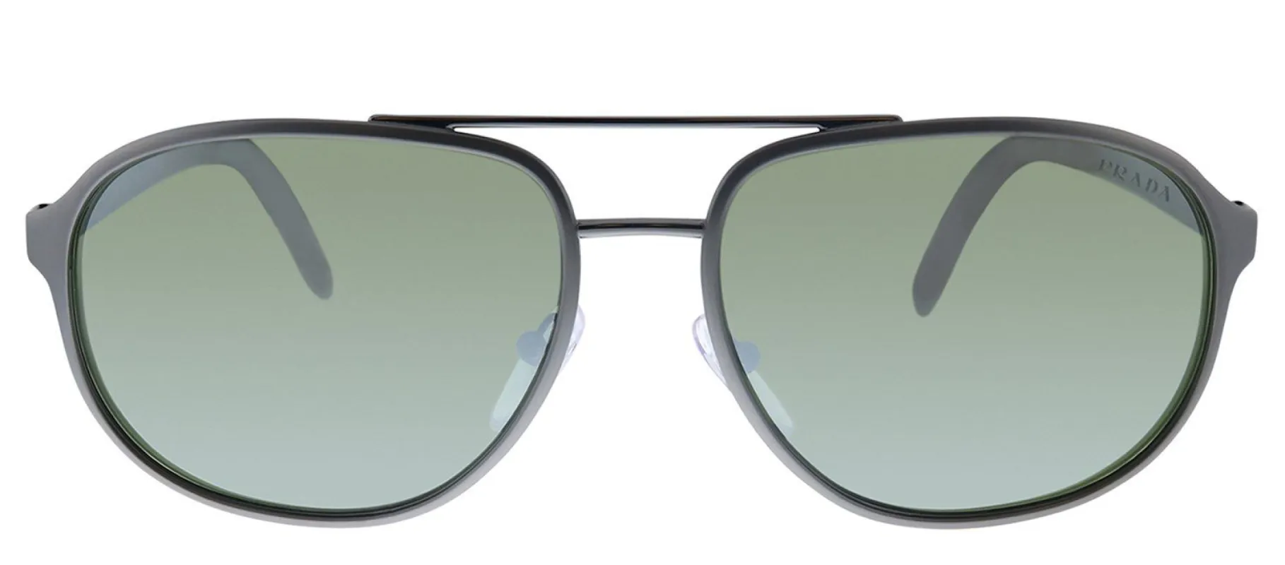 Prada PR 53XS 523722 Pillow Metal Gunmetal Sunglasses with Grey Mirror Lens sold by Gaffos