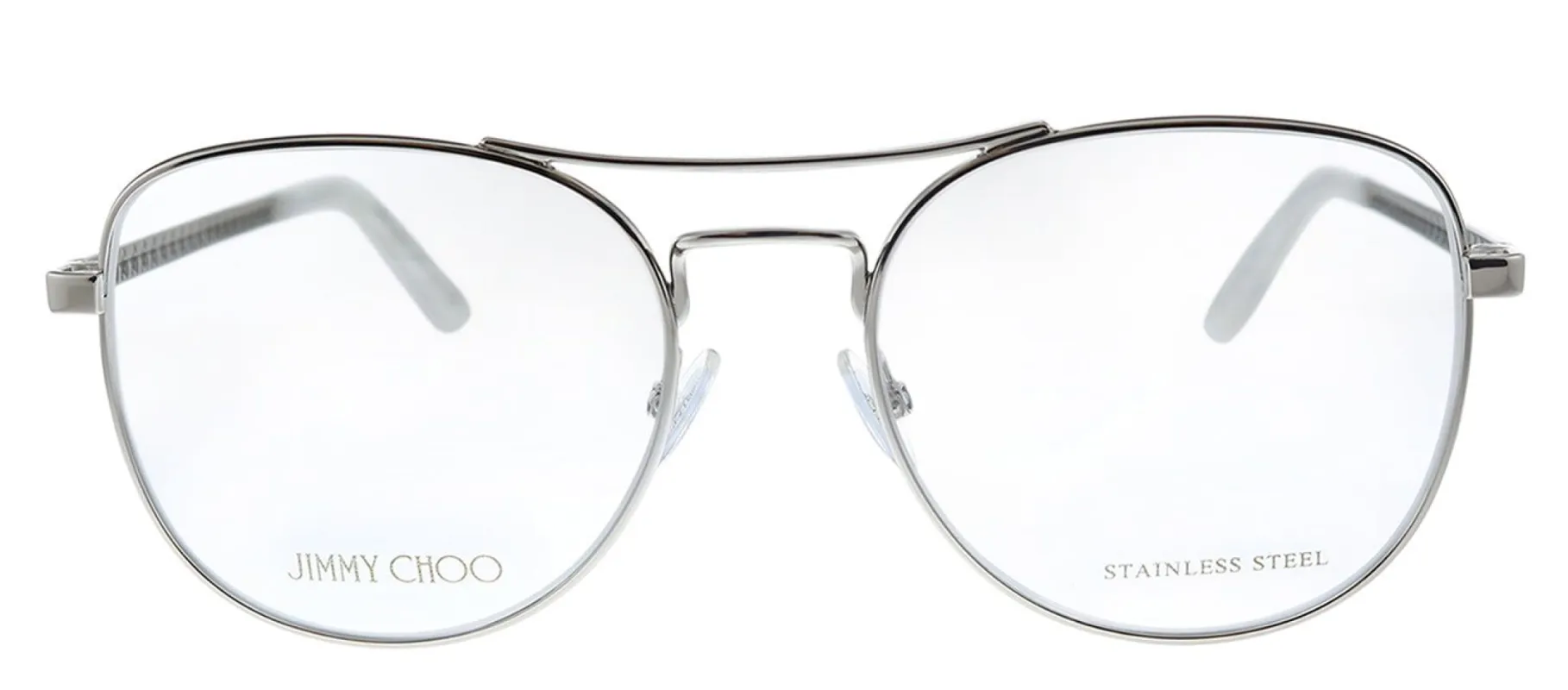 Jimmy Choo JC 200 YB7 Round Metal Silver Eyeglasses with Demo Lens sold by Gaffos