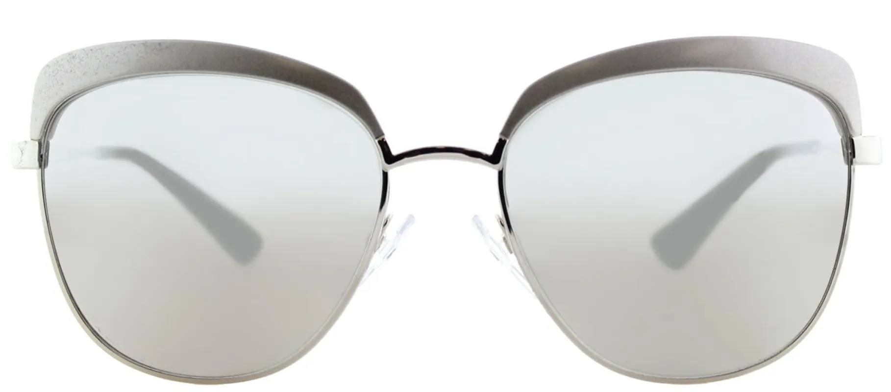 Prada PR 51TS VAR2B0 Square Metal Silver Sunglasses with Silver Mirror Lens sold by Gaffos