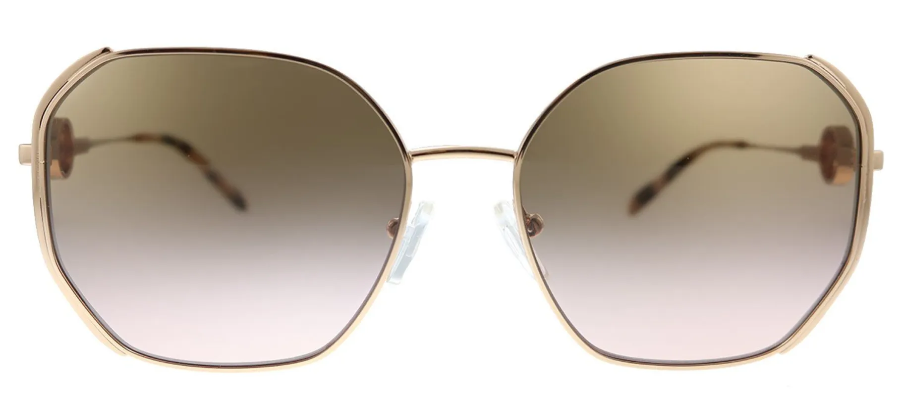 Michael Kors Santorini MK 1074B 110811 Square Plastic Gold Sunglasses with Pink Gradient Lens sold by Gaffos