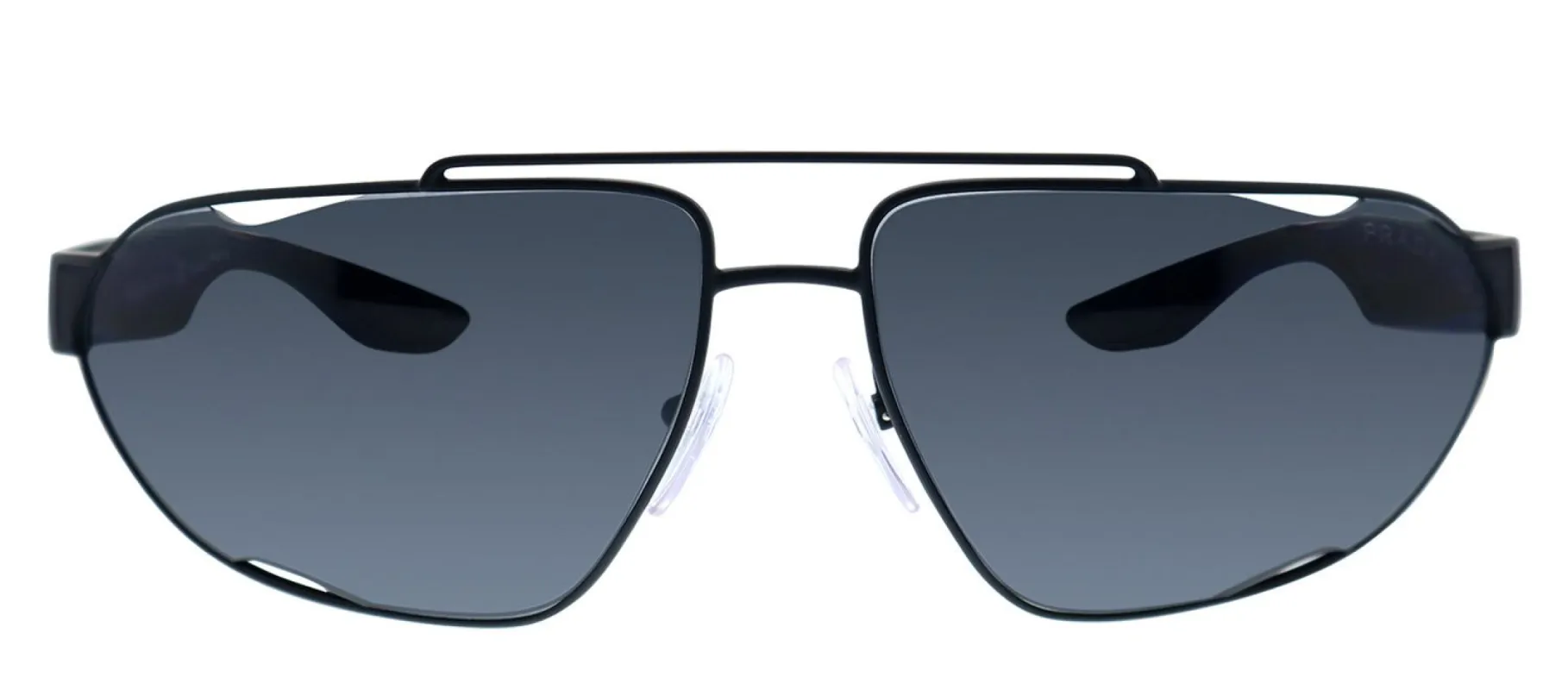 Prada Linea Rossa PS 56US DG05Z1 Fashion Metal Black Sunglasses with Grey Polarized Lens sold by Gaffos