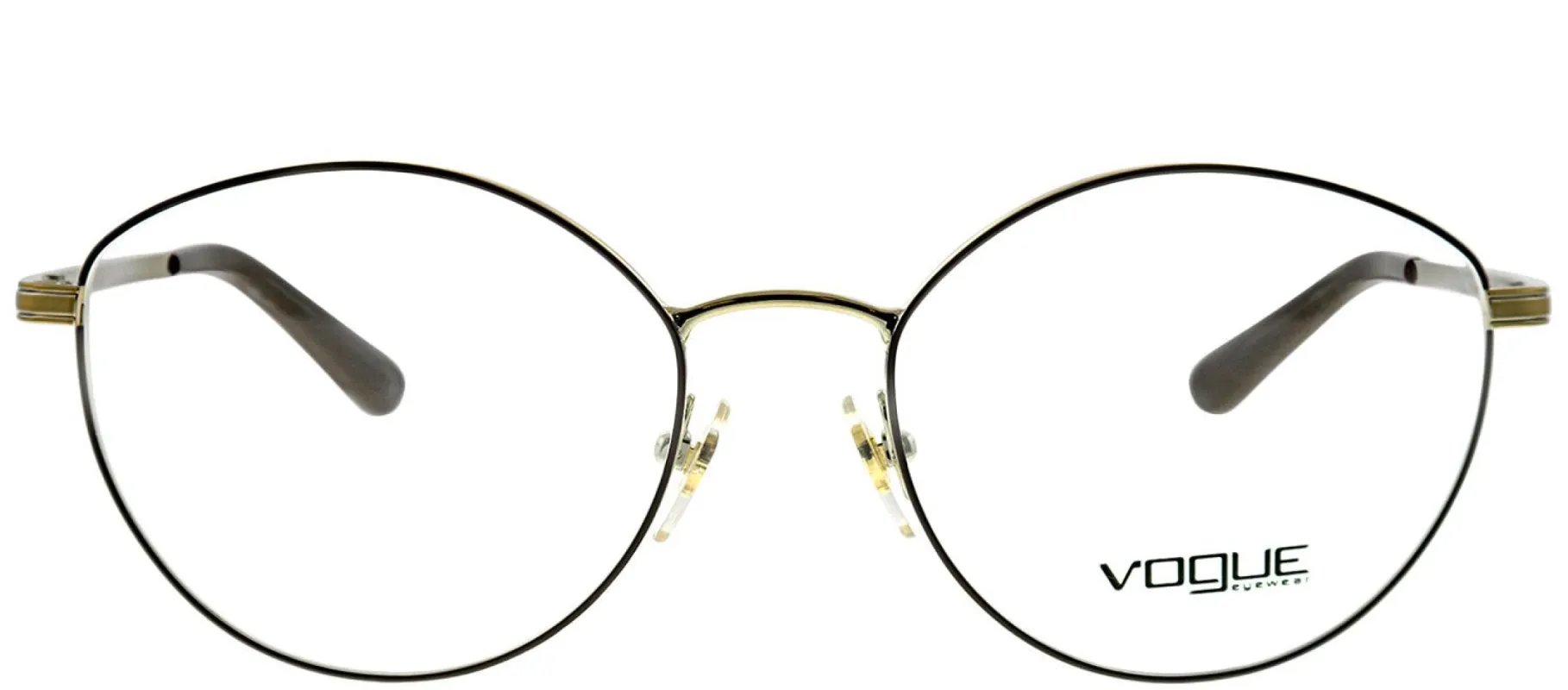 Vogue Eyewear VO 4025 5021 Oval Metal Brown Eyeglasses with Demo Lens sold by Gaffos