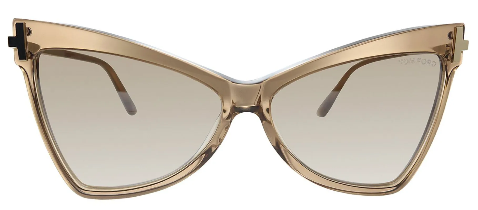 Tom Ford FT 0767 57G Butterfly Plastic Beige Sunglasses with Brown Mirror Lens sold by Gaffos
