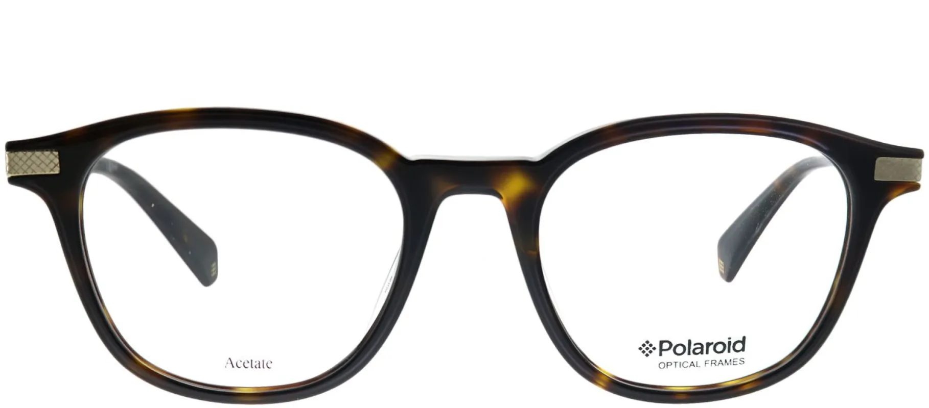 Polaroid PLD D347 086 Square Plastic Tortoise/ Havana Eyeglasses with Demo Lens sold by Gaffos