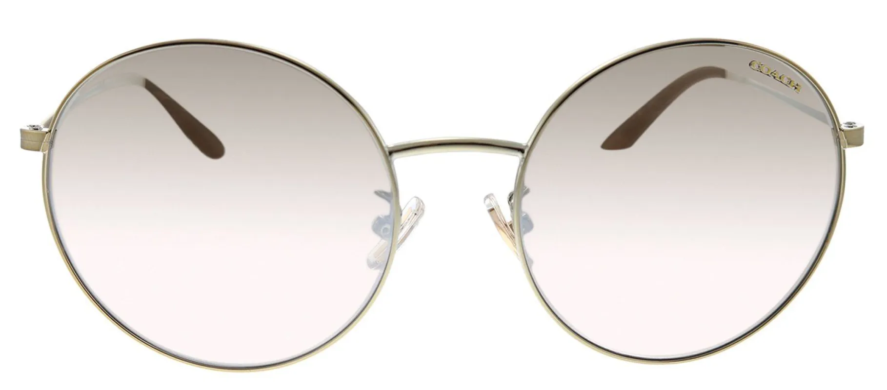 Coach HC 7078 90058Z Round Metal Gold Sunglasses with Silver Gradient Lens sold by Gaffos