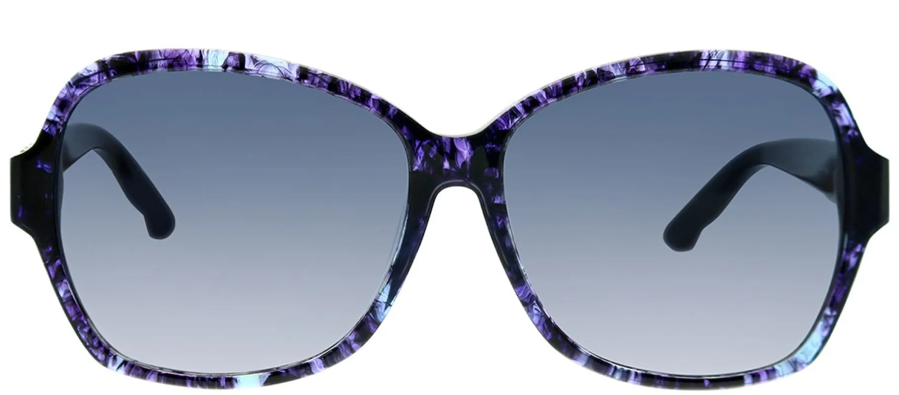 Swarovski SK 0088 83W Square Plastic Blue Sunglasses with Grey Gradient Lens made by Gaffos