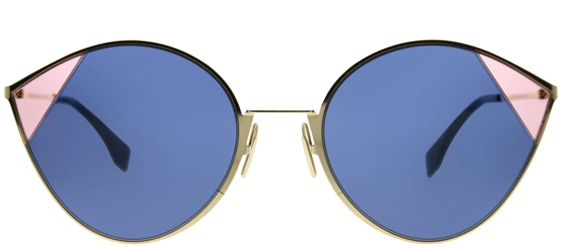 Fendi FF 0341 LKS KU Cat-Eye Metal Gold Sunglasses with Blue Lens sold by Gaffos