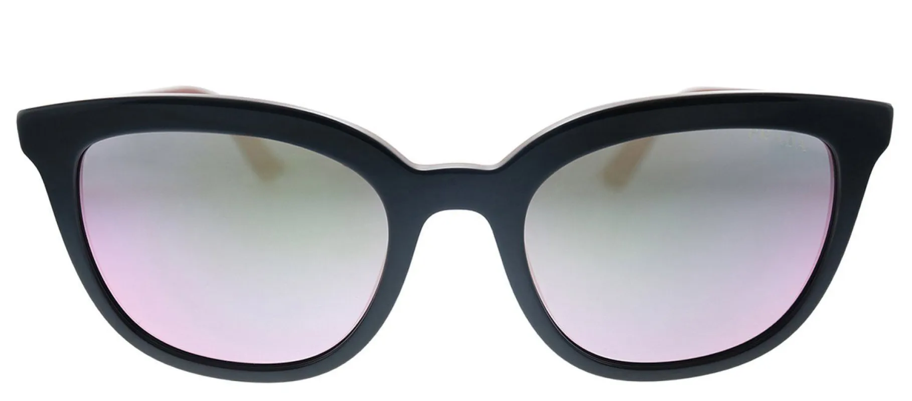 Prada PR 03XS 541726 Pillow Plastic Black Sunglasses with Pink Mirror Lens sold by Gaffos