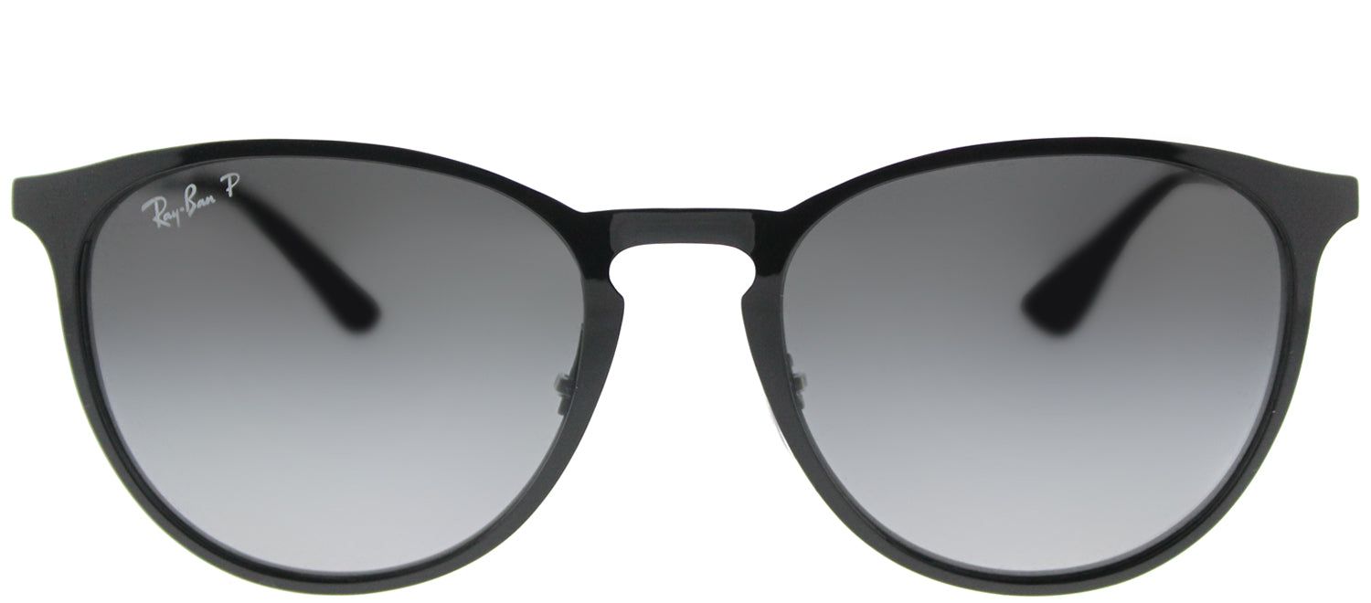 Ray-Ban RB 3539 002/T3 Round Metal Black Sunglasses with Grey Gradient Polarized Lens sold by Gaffos