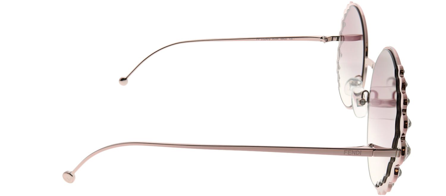 Fendi FF 0324 35J 3X Round Metal Pink Sunglasses with Pink Gradient Lens sold by Gaffos product image thumbnail 3