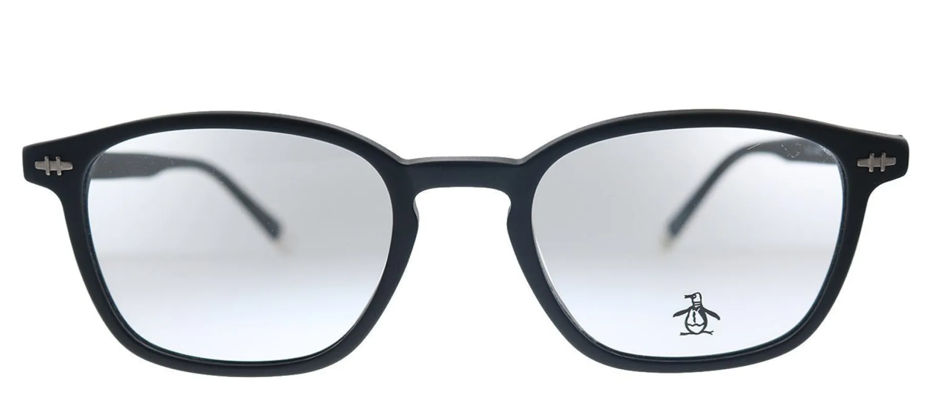 Original Penguin PE Jones BK Square Plastic Black Eyeglasses with Demo Lens made by Gaffos