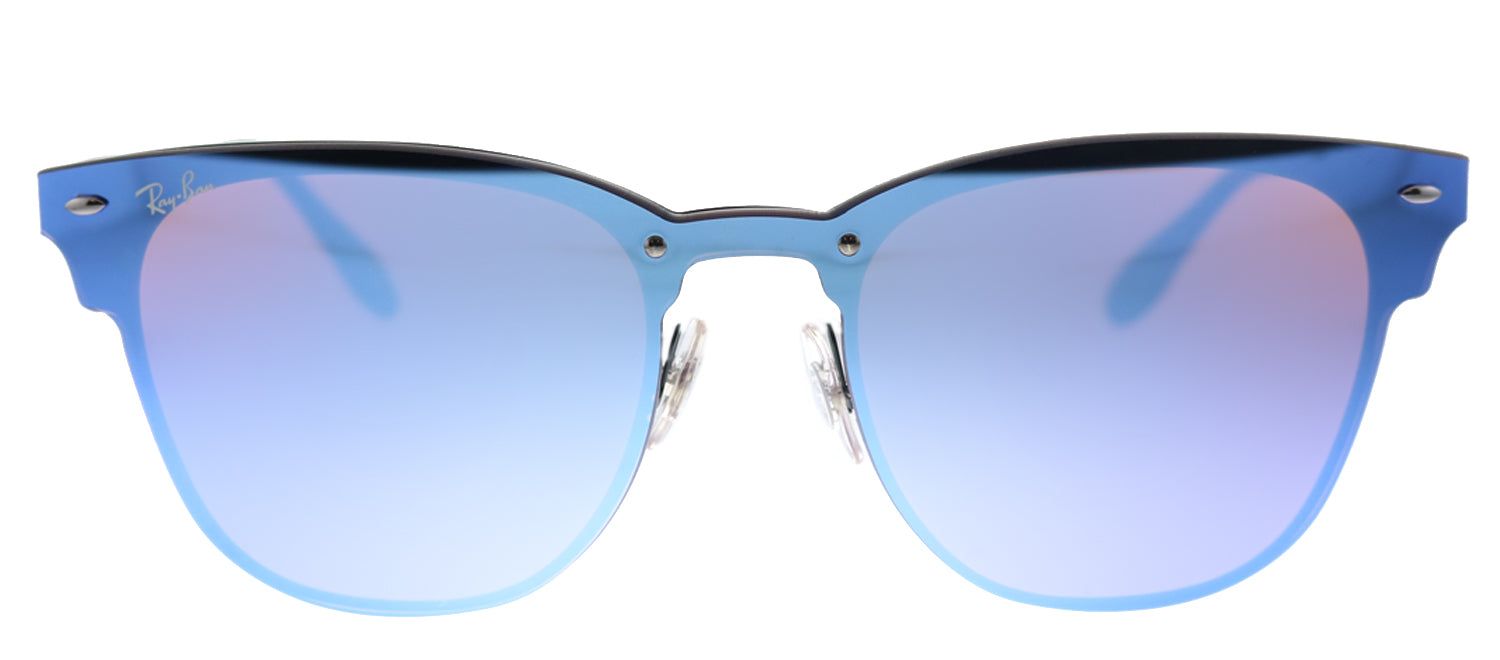 Ray-Ban RB 3576N 042/87 Clubmaster Metal Silver Sunglasses with Dark Grey sold by Gaffos