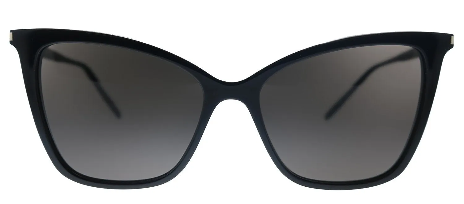 Saint Laurent SL 384 001 Cat-Eye Acetate Black Sunglasses with Black Lens sold by Gaffos