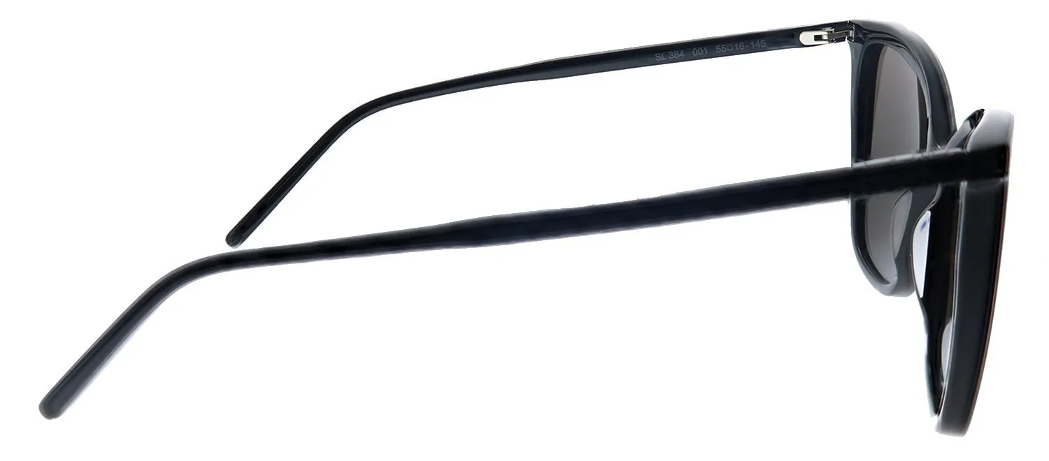 Saint Laurent SL 384 001 Cat-Eye Acetate Black Sunglasses with Black Lens sold by Gaffos product image thumbnail 3