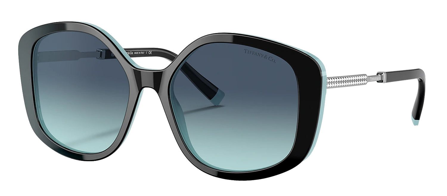 Tiffany & Co. TF 4192 80559S Irregular Metal Black Sunglasses with Azure Blue Gradient Lens sold by Gaffos