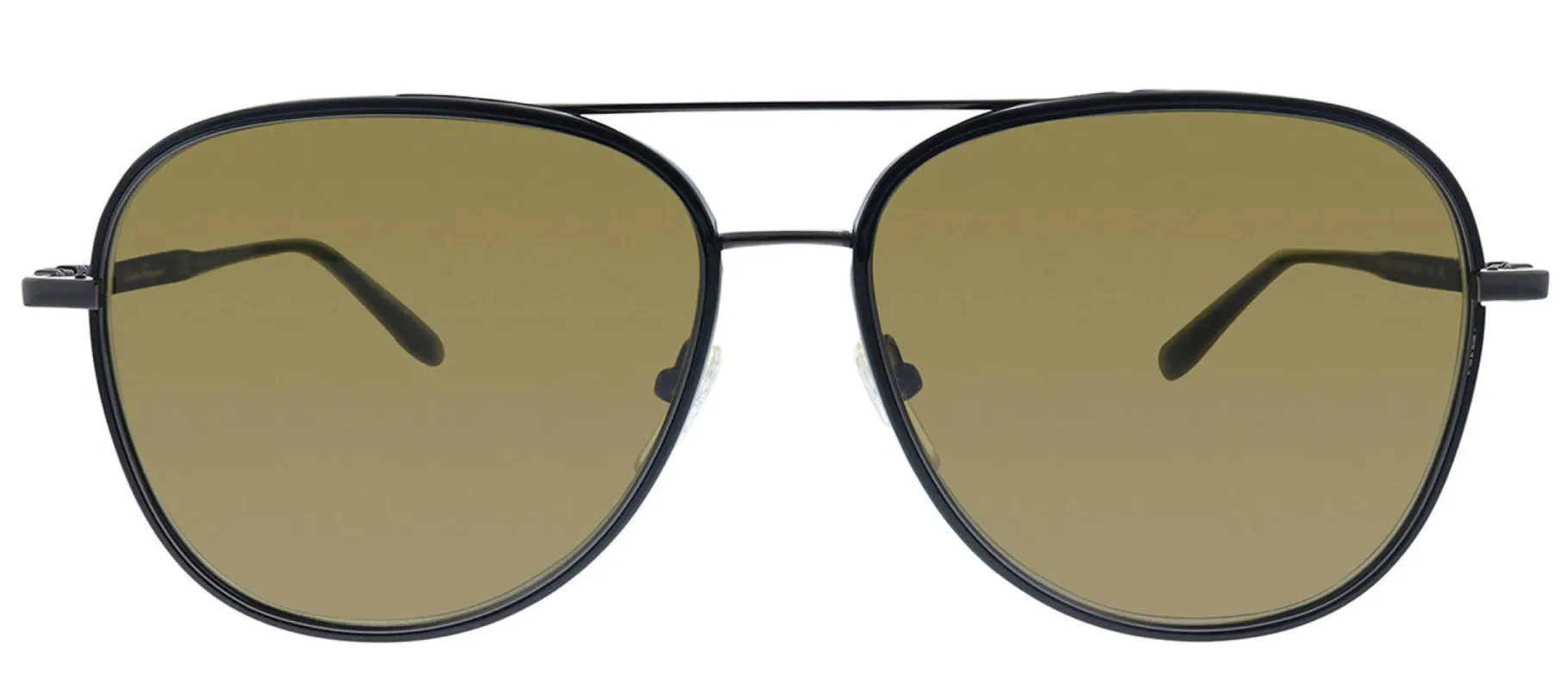 Salvatore Ferragamo SF 181S 001 Aviator Metal Black Sunglasses with Brown Lens sold by Gaffos