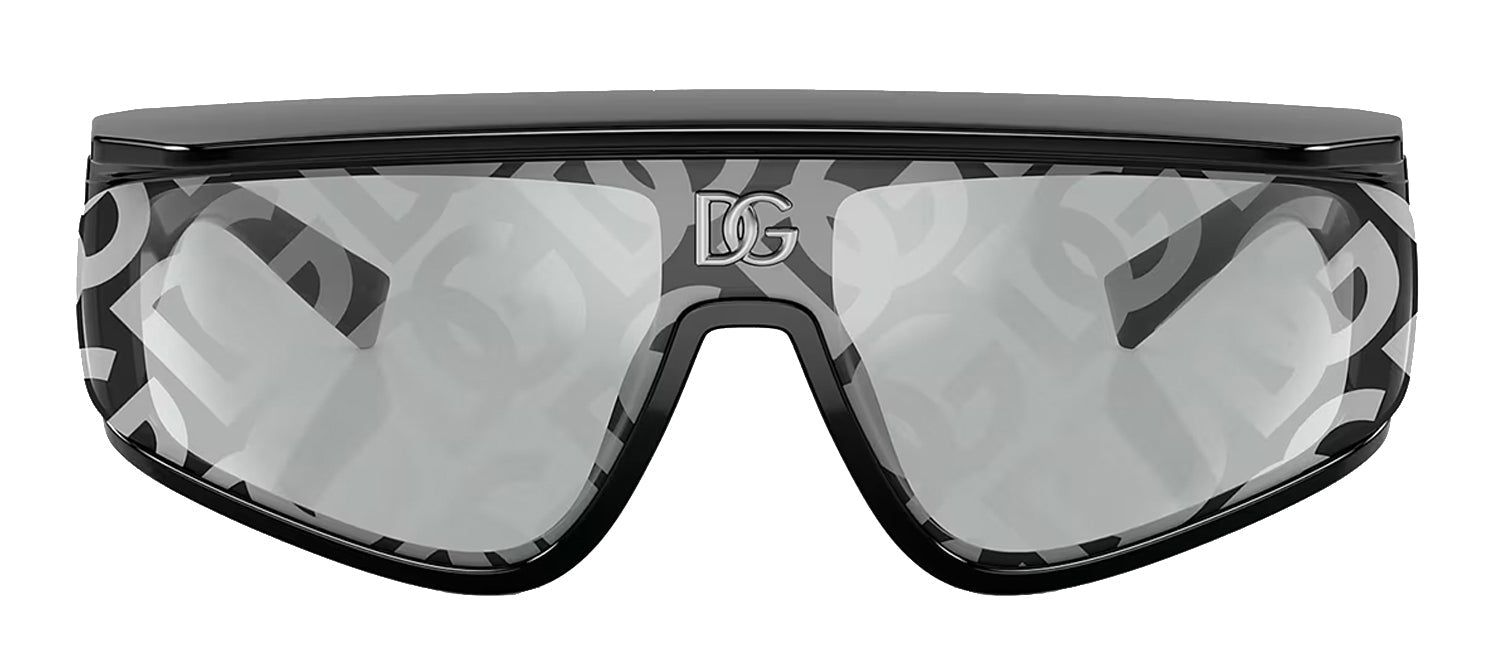 Dolce & Gabbana DNA DG 6177 501/AL Shield Plastic Black Sunglasses with Grey Mirror Lens sold by Gaffos