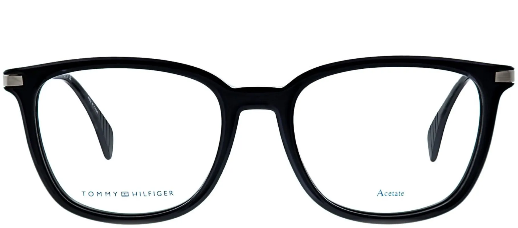 Tommy Hilfiger TH 1558 807 Rectangle Plastic Black Eyeglasses with Demo Lens sold by Gaffos