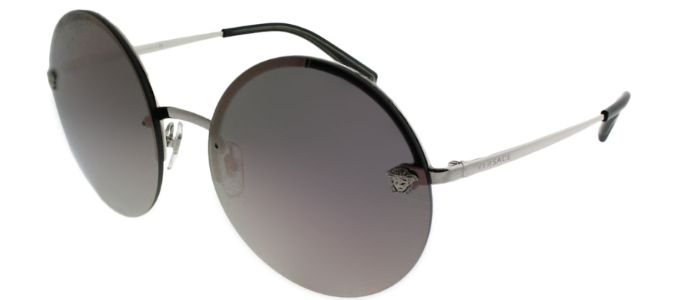 Versace VE 2176 10005R Round Metal Silver Sunglasses with Pink Mirror Lens sold by Gaffos
