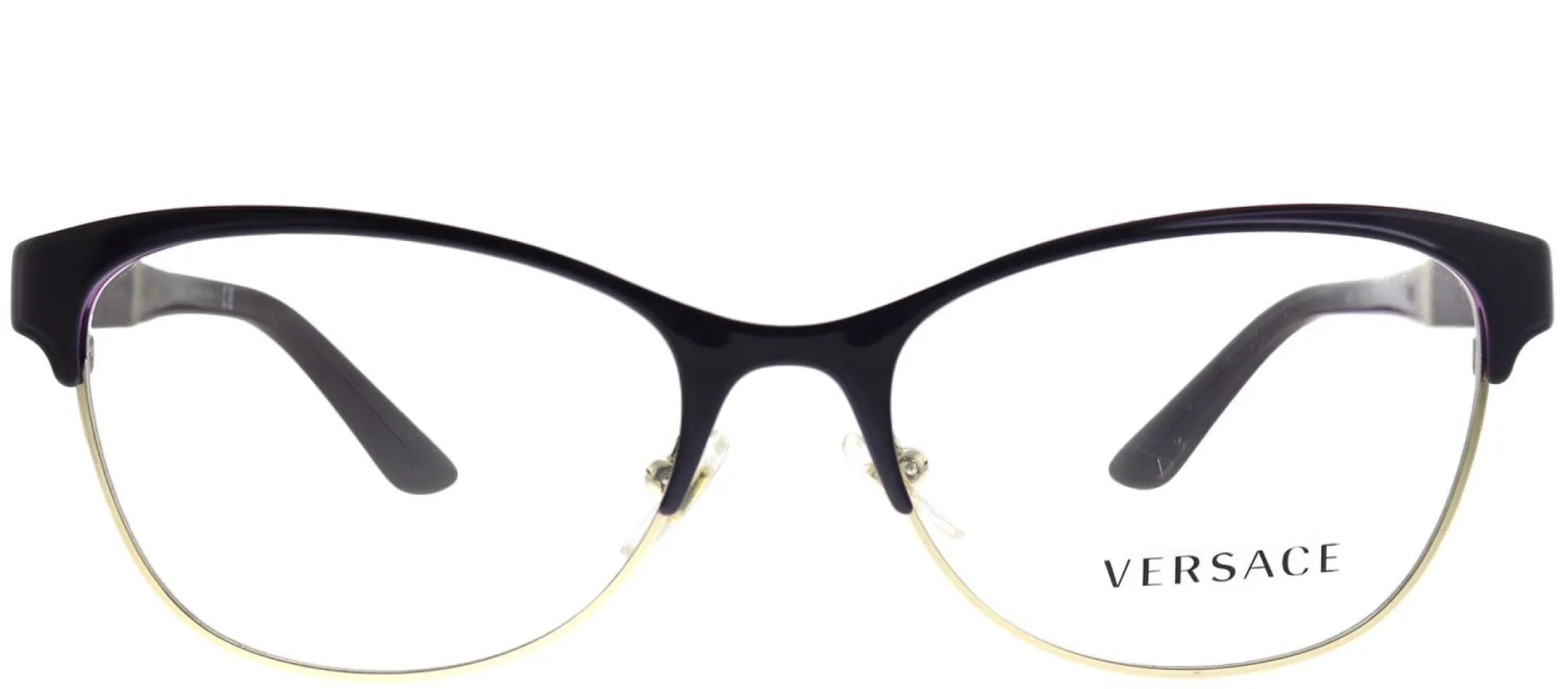 Versace VE 1233Q 1418 Cat-eye Metal Burgundy/ Red Eyeglasses with Demo Lens made by Gaffos