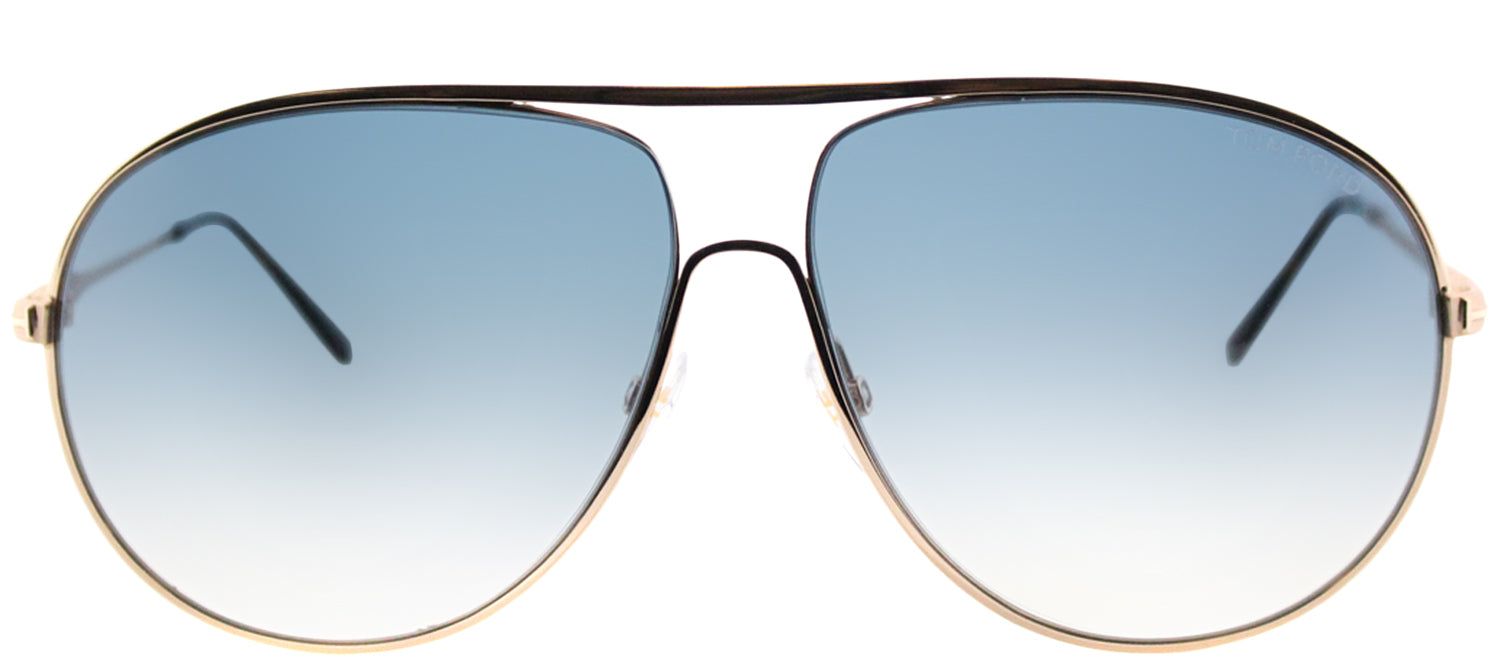 Tom Ford Cliff TF 450 28P Aviator Metal Gold Sunglasses with Blue Graident Lens sold by Gaffos
