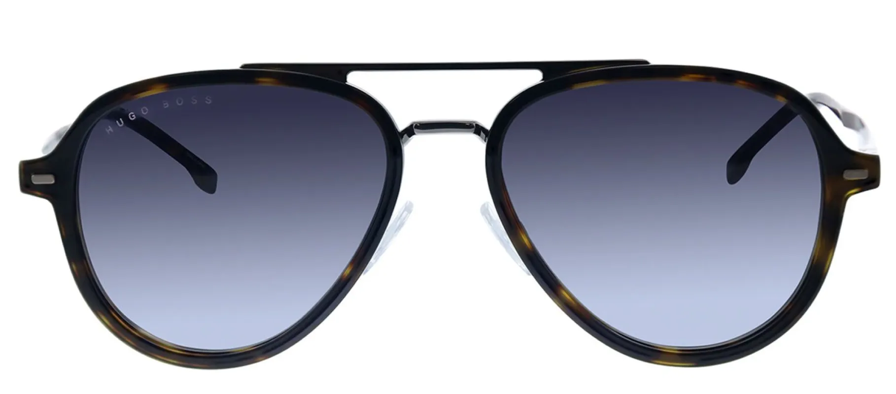 Hugo Boss BOSS 1055 086 9O Aviator Metal Tortoise/ Havana Sunglasses with Grey Gradient Lens made by Gaffos