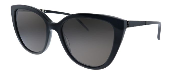 Saint Laurent SL M70 001 Cat-Eye Acetate Black Sunglasses with Black Lens sold by Gaffos