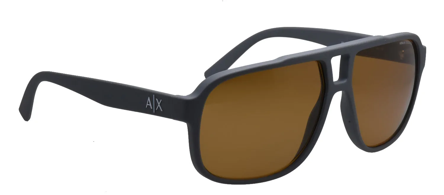 Armani Exchange AX 4104S 824983 Rectangle Plastic Grey Sunglasses with Brown Polarized Lens sold by Gaffos product image thumbnail 3