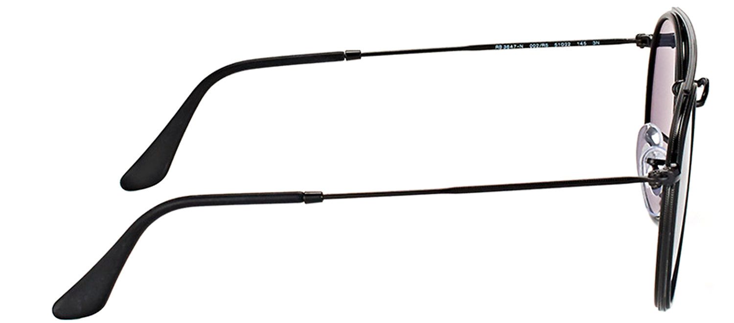 Ray-Ban RB 3647N 002/R5 Round Metal Black Sunglasses with Grey Lens sold by Gaffos product image thumbnail 3