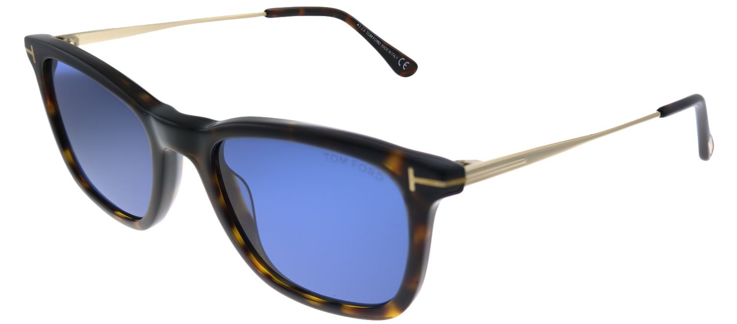 Tom Ford TF 625 52V Square Plastic Tortoise/ Havana Sunglasses with Blue Lens sold by Gaffos product image thumbnail 2
