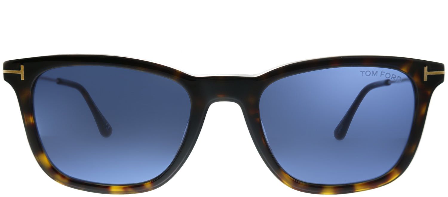 Tom Ford TF 625 52V Square Plastic Tortoise/ Havana Sunglasses with Blue Lens sold by Gaffos