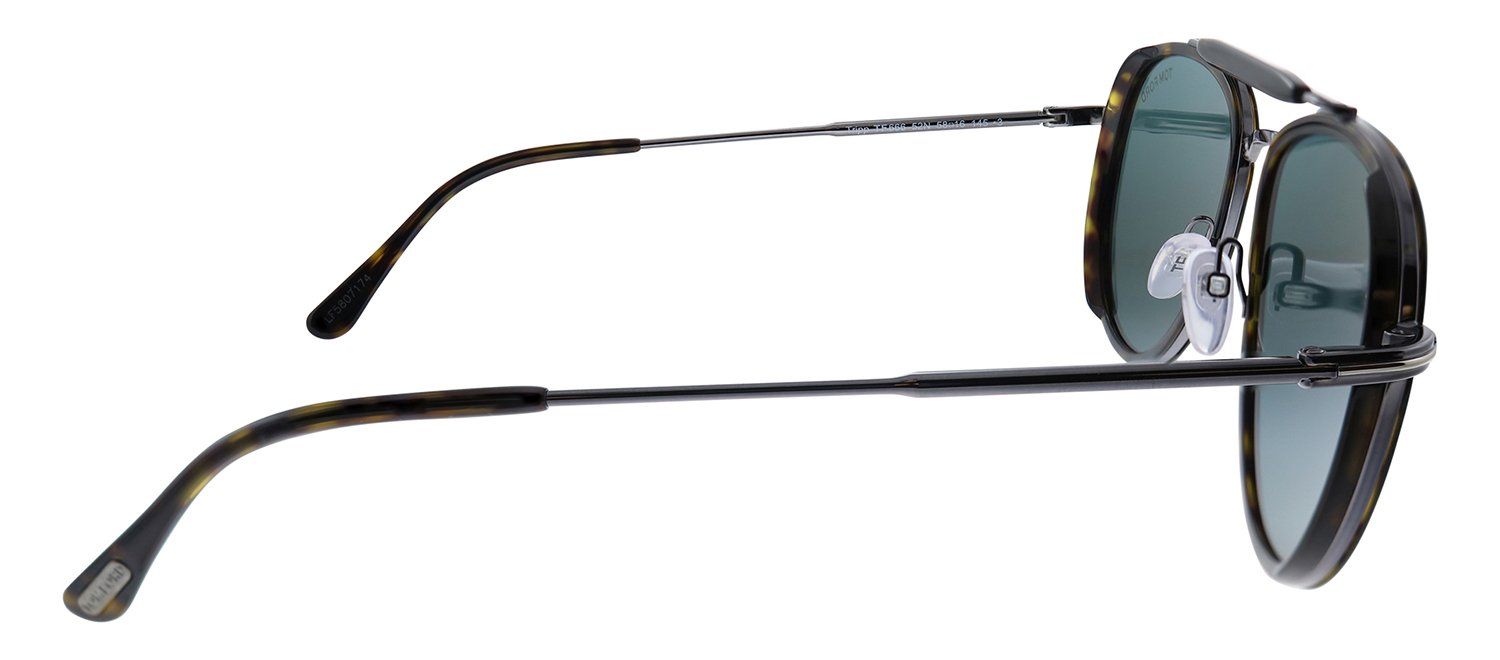 Tom Ford FT 0666 52N Aviator Metal Havana Sunglasses with Green Lens sold by Gaffos product image thumbnail 3