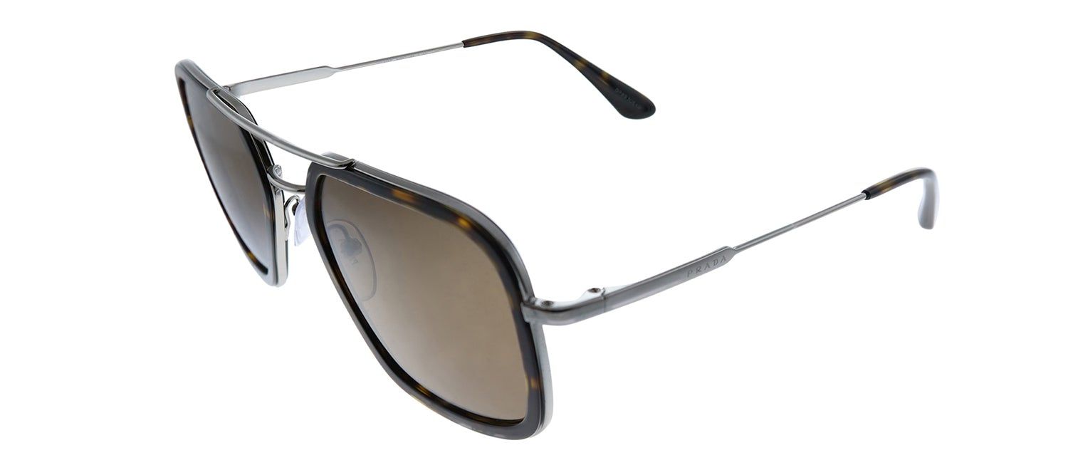 Prada PR 57XS 01A8C1 Square Plastic Havana Sunglasses with Brown Lens sold by Gaffos product image thumbnail 2