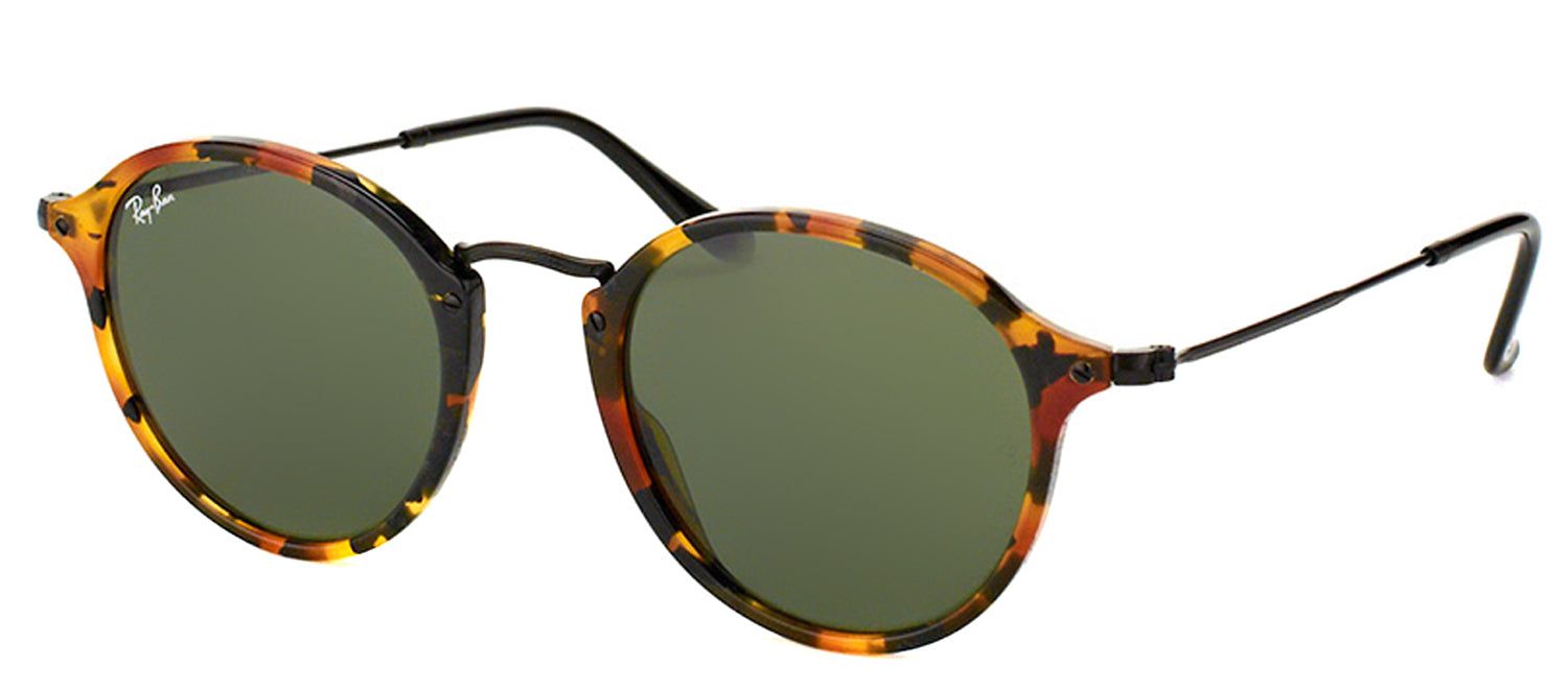 Ray-Ban RB 2447 1157 Round Plastic Tortoise/ Havana Sunglasses with Green Lens sold by Gaffos product image thumbnail 2