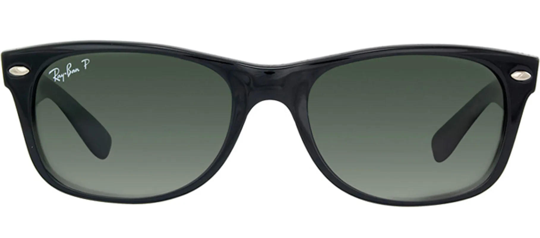 Ray-Ban New Wayfarer RB 2132 901/58 Wayfarer Plastic Black Sunglasses with Green Polarized Lens sold by Gaffos