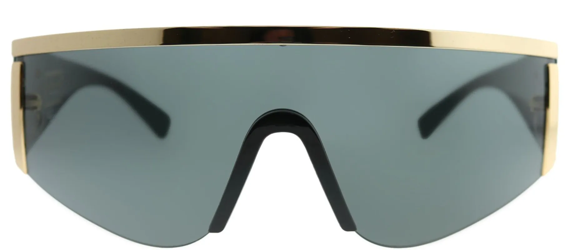 Versace VE 2197 100087 Shield Metal Gold Sunglasses with Grey Lens sold by Gaffos