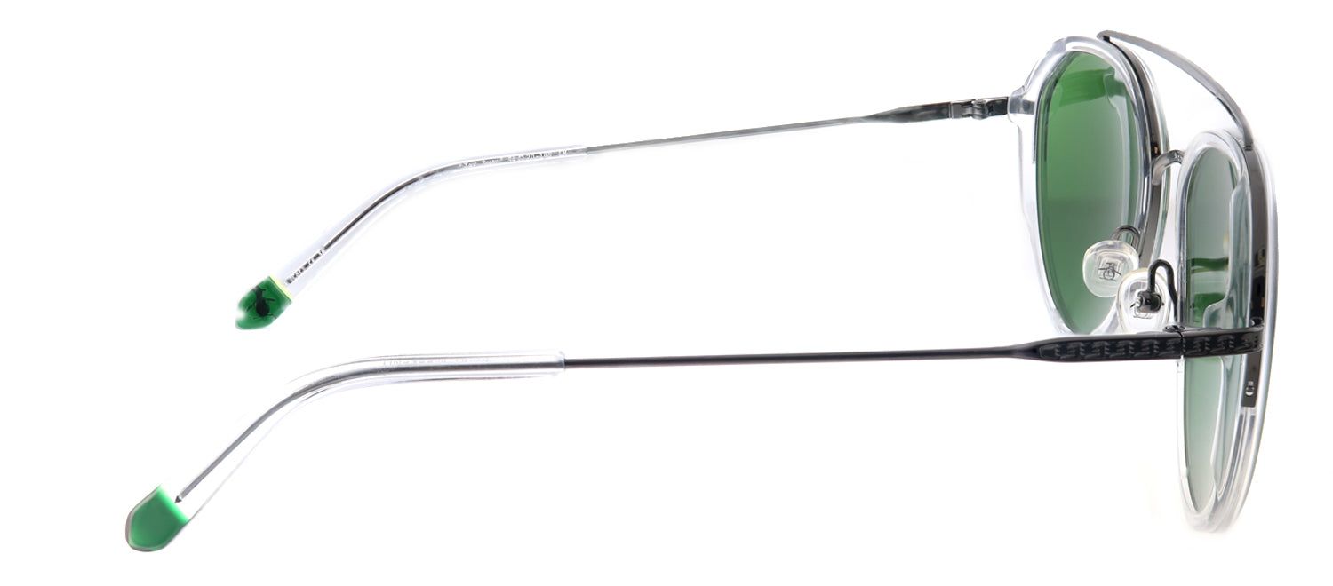 Original Penguin PE Shady CR Aviator Plastic Clear Sunglasses with Green Polarized Lens sold by Gaffos product image thumbnail 3