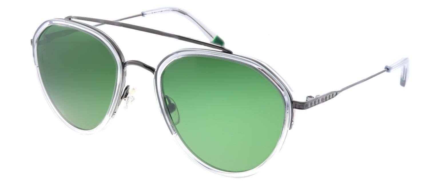 Original Penguin PE Shady CR Aviator Plastic Clear Sunglasses with Green Polarized Lens sold by Gaffos product image thumbnail 2
