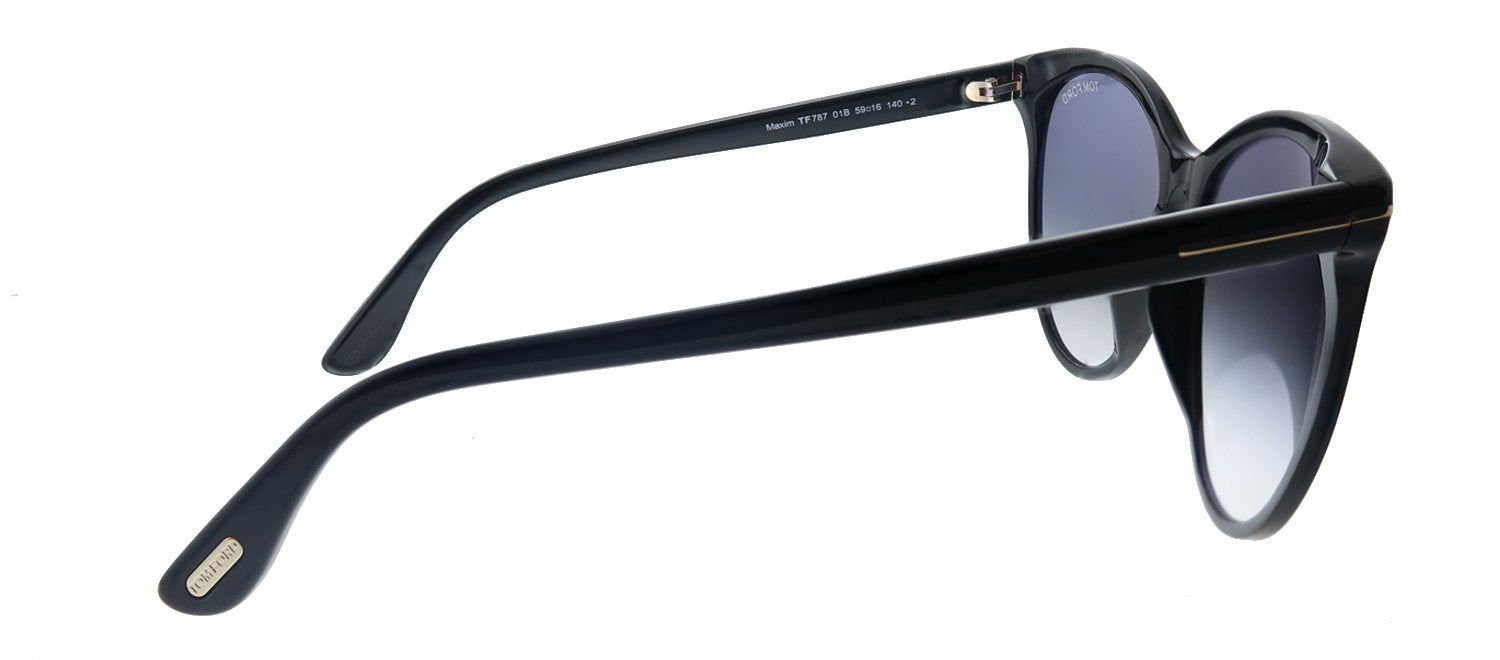 Tom Ford Maxim TF 787 01B Cat-Eye Plastic Shiny Black Sunglasses with Grey Gradient Lens sold by Gaffos product image thumbnail 3