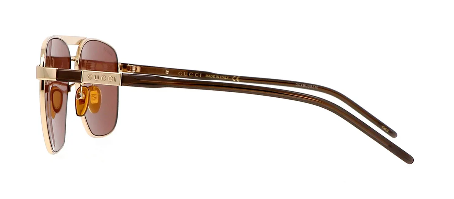 Gucci GG 1164S 002 Square Metal Gold Sunglasses with Brown Lens sold by Gaffos product image thumbnail 3